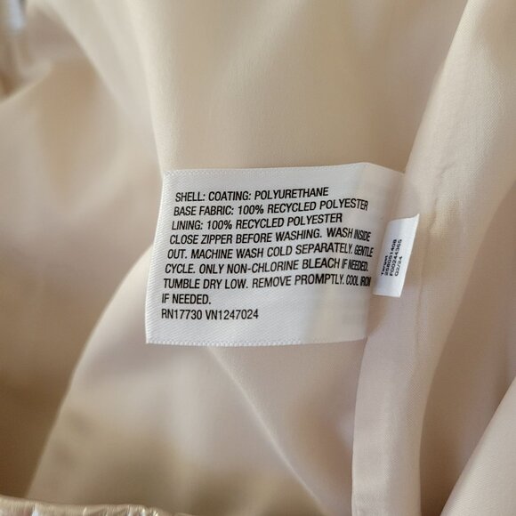 Metallic Gold Faux Leather Skirt Future Collective 3X With Side Zipper Closure - Picture 5 of 7